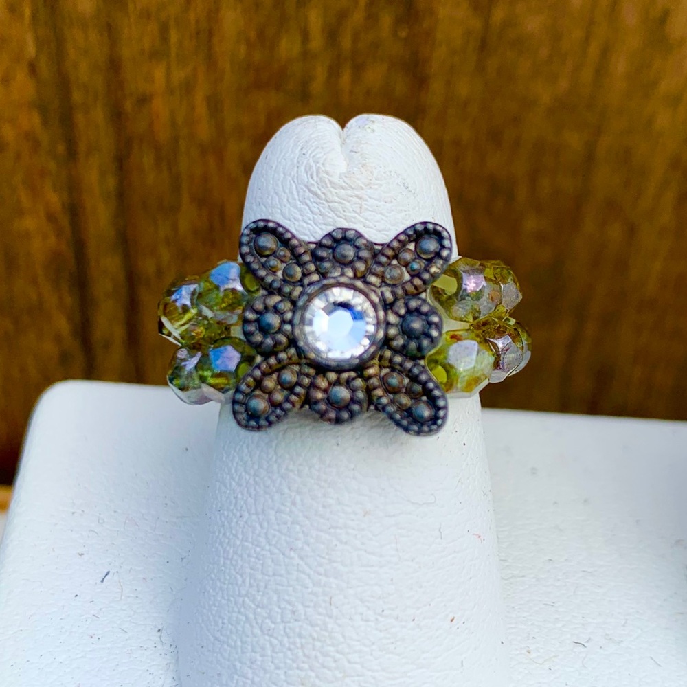 Swarovski Chrystal Double band Ring, Must see!!!